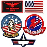 Goose Nick Bradshaw Navy Fighter Patch (5 PC Set - Iron on Sew on)