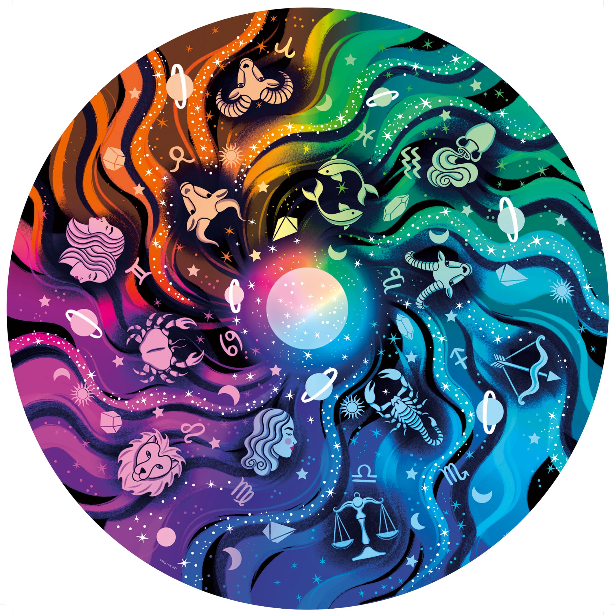Ravensburger Astrology - 500 Piece Circular Shaped Jigsaw Puzzle for Adults and Kids Age 10 Years +