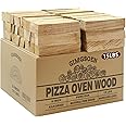 Pizza Oven & Cooking Wood – Mini Kiln-Dried Oak, 6-Inch Logs, 15lb Box – Bark-Free Firewood for Ooni, Gozney, Solo Stove & More – High Heat, Long-Lasting Burn for Grilling, BBQ & Smoking