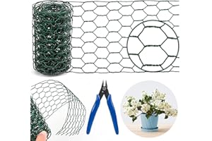 WEST BAY Floral Wire Netting, 3.9 x 78.7 Inch Mesh Netting with Plier, Protect Plant & Decorate Flower Arch, DIY Craft