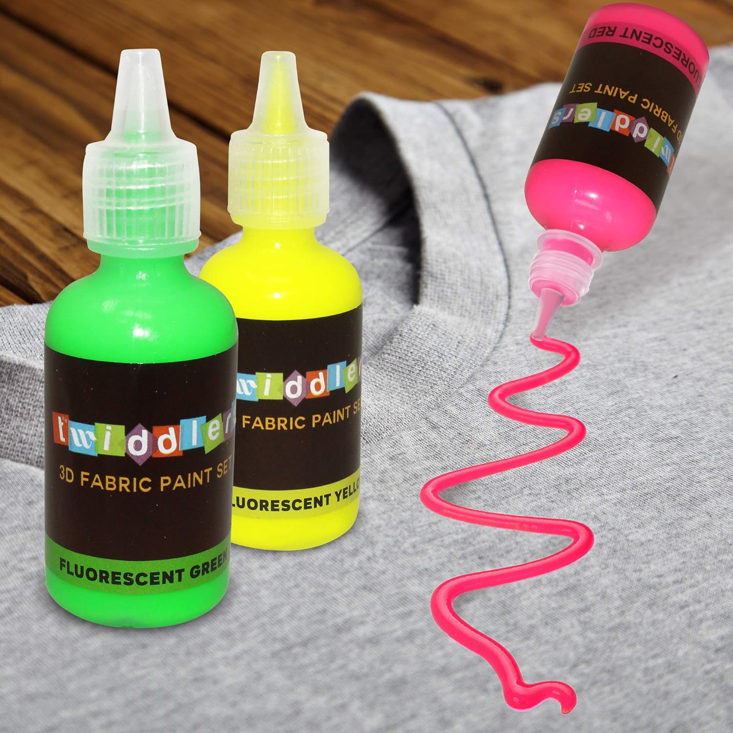 Twiddlers 30 Bottle Of 3d Fabric Paints 30 Different Bright