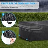 Mrrihand Garden Patio Furniture Cover 170x94x71cm Waterproof 600D Anti-UV view 6