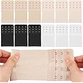 12 PCS Bra Extenders 4 Hooks, Bra Strap Extender, 4 Hook Bra Extenders for Women Elastic Extension Strap Plus Size