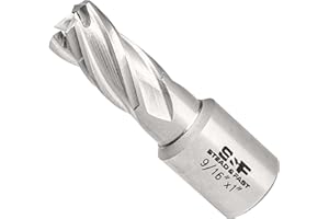 S&F STEAD & FAST Annular Cutter, 9/16” Cutting Diameter x 1” Depth of Cut for Magnetic Drill Press, Mag Drill Bits with Pilot Pin