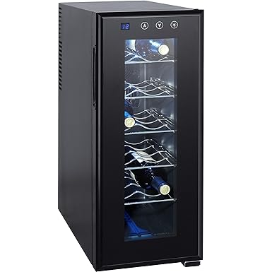 Syntrox Germany 12 Flaschen Digitaler Getränkekühlschrank Weinkühlschrank
