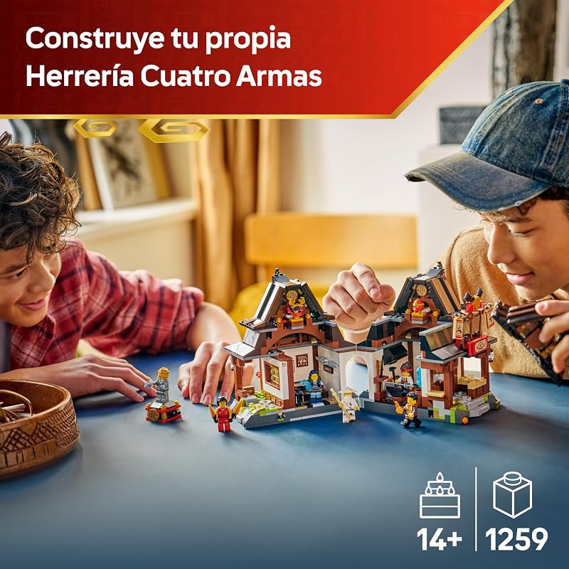 Ninjago Herrería Cuatro Armas: 15 Aniversario - Casa de Juguete con Minifigura y Tarjetas Coleccionables - Armas Ninja - Regalo Nostálgico para Niños y Adolescentes de 14+ Años y Fans - 71858 — foto 2 de 8
