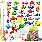 Goody King Magnetic Fishing Game Pool Toys for Kids - Outdoor Indoor Water Table Toys Carnival Party Water Bath Toy for Toddlers 1-3 4 5 6 Years Old 2 Players Gift (Medium)