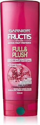 Garnier Fructis Full and Plush Fortifying Conditioner for Fine, Flat Hair, 12 Fl Oz, 1 Count (Packaging May Vary)