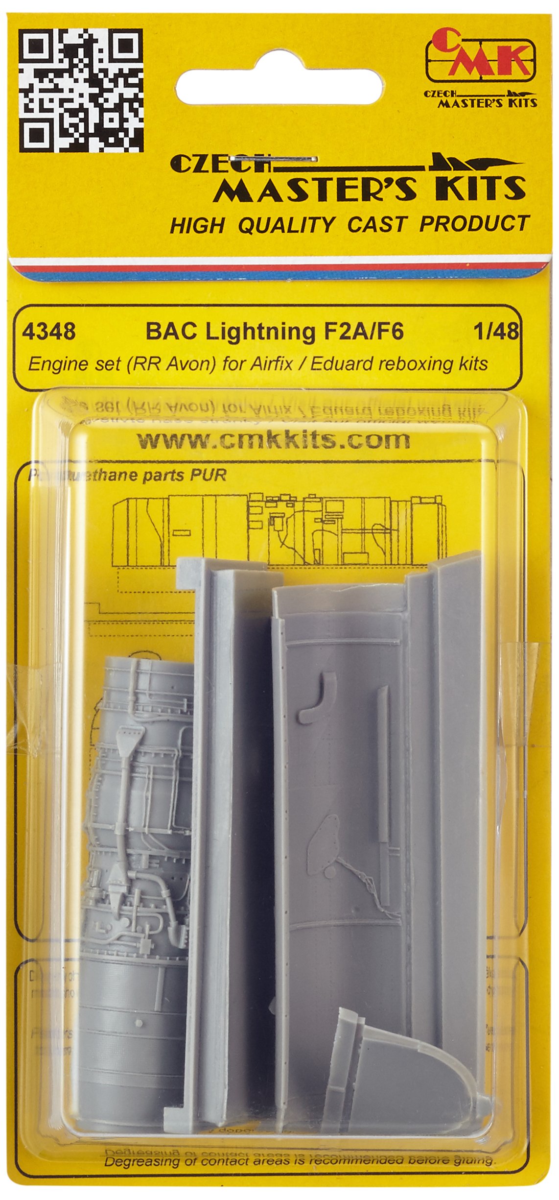 CMK 4348 – Model Accessories Bac Lightning F2 A/F6 Engine Set R & R Avon