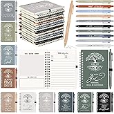 Kosiz 40 Pcs Christian Gifts Bulk Prayer Journal Religious Bible Verse Valentines Day Holy Week Spiral Notebook with Pen Tree of Life Notepad Gifts for Women Men Church Member Teacher (Boho Color)