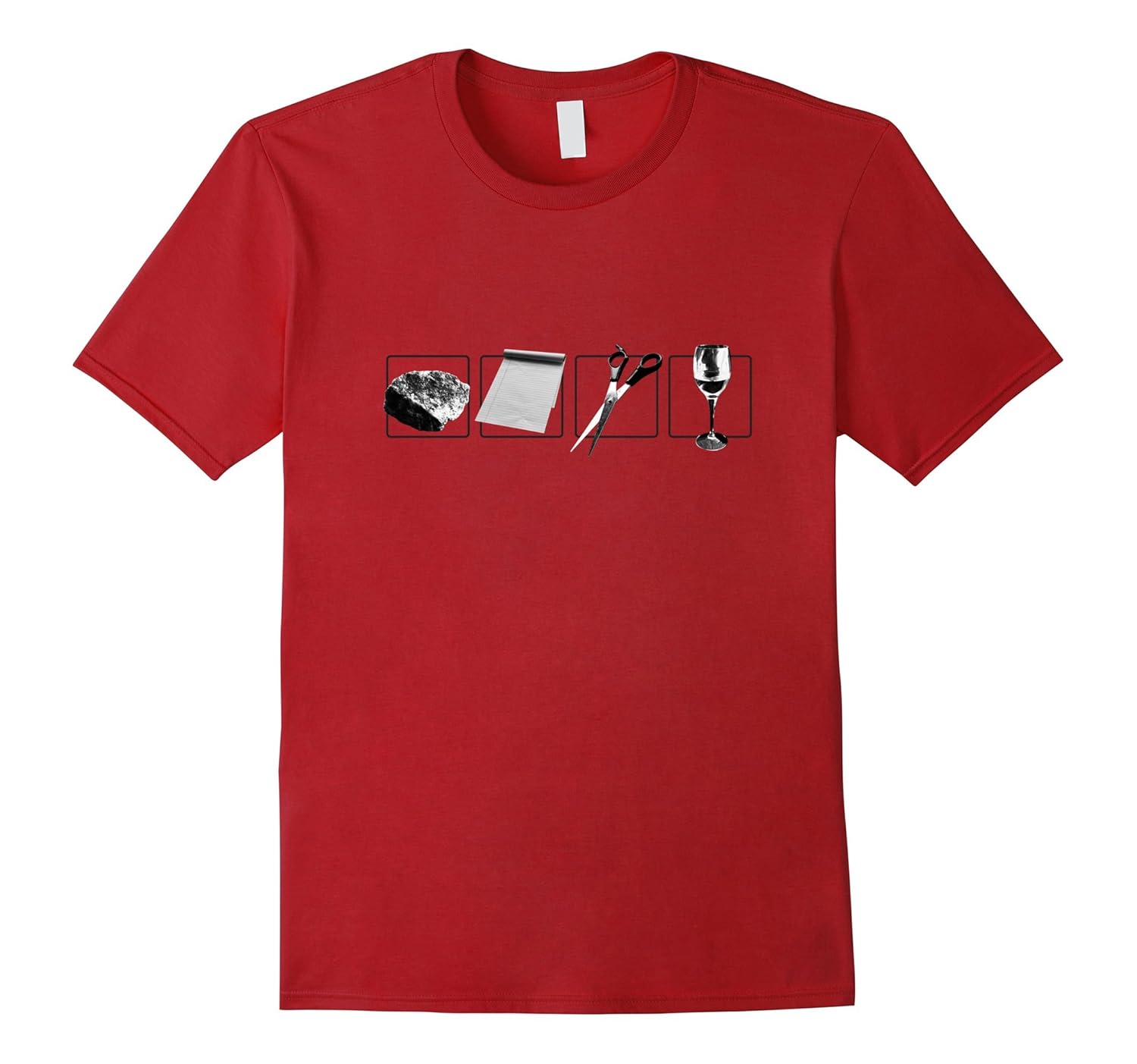 Rock Paper Scissors Wine-T-Shirt