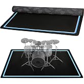 Drum Rug, 4 Ft x 5 Ft Drum Mat Carpet Music Rug with Non-Slip Bottom, Noise Reduction Electrical Pads for Drummers