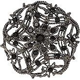 HAISWET Vintage Style Wedding Party Art Deco Crystal Rhinestone Brooch Pin for Women Grandma Jewelry