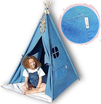 blue teepee tent