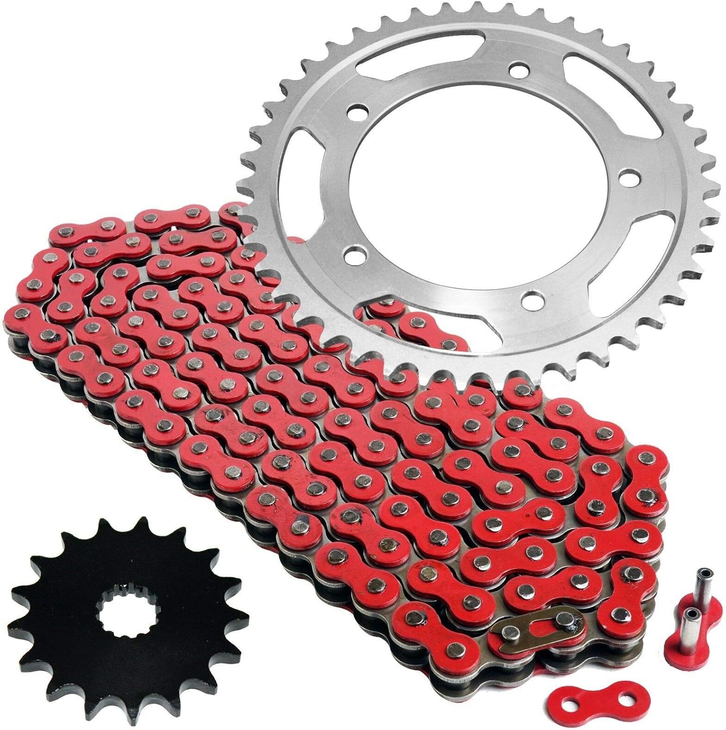 Caltric Red Drive Chain And Sprocket Kit for Suzuki Dl1000 VStrom Abs