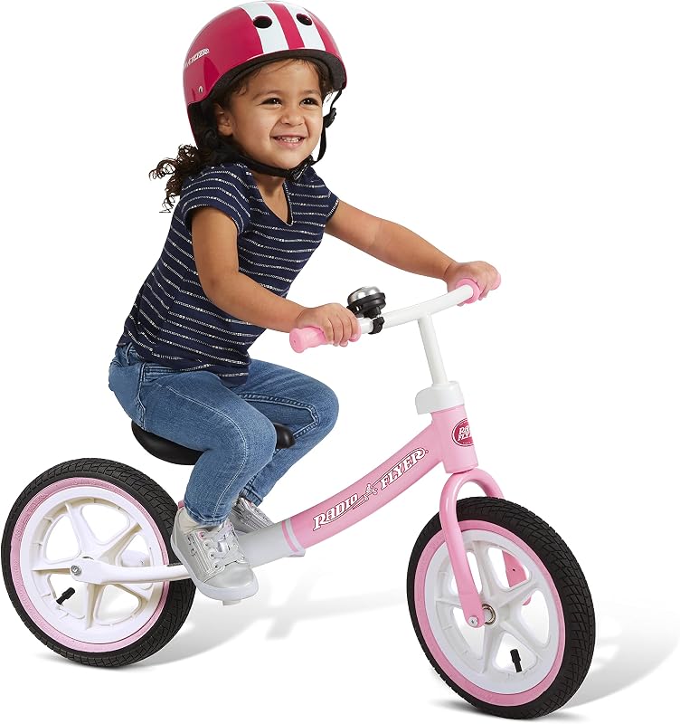 Draisienne Air Ride, vélo pour Tout-Petits, 1,5 à 5 Ans, draisienne Rose et Blanc