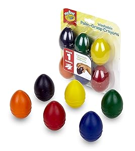Crayola My First Palm Grip Crayons, Coloring for Toddlers, 6ct
