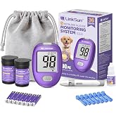 LinkSun Pet Glucose Monitor Kit, 100 Strips+Lancets, For Dogs, Cats, Rabbit | Vet Recommended, Professional Results, One-time Setup, Minimal Blood Sample, 5s Results, High Accuracy, Pain-Free, $0.3/Count