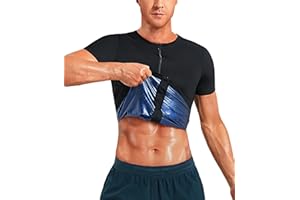 Ursexyly Sauna Suit for Men Compression Sweat Shirt body shaper Vest for Workout Running Gym Jacket