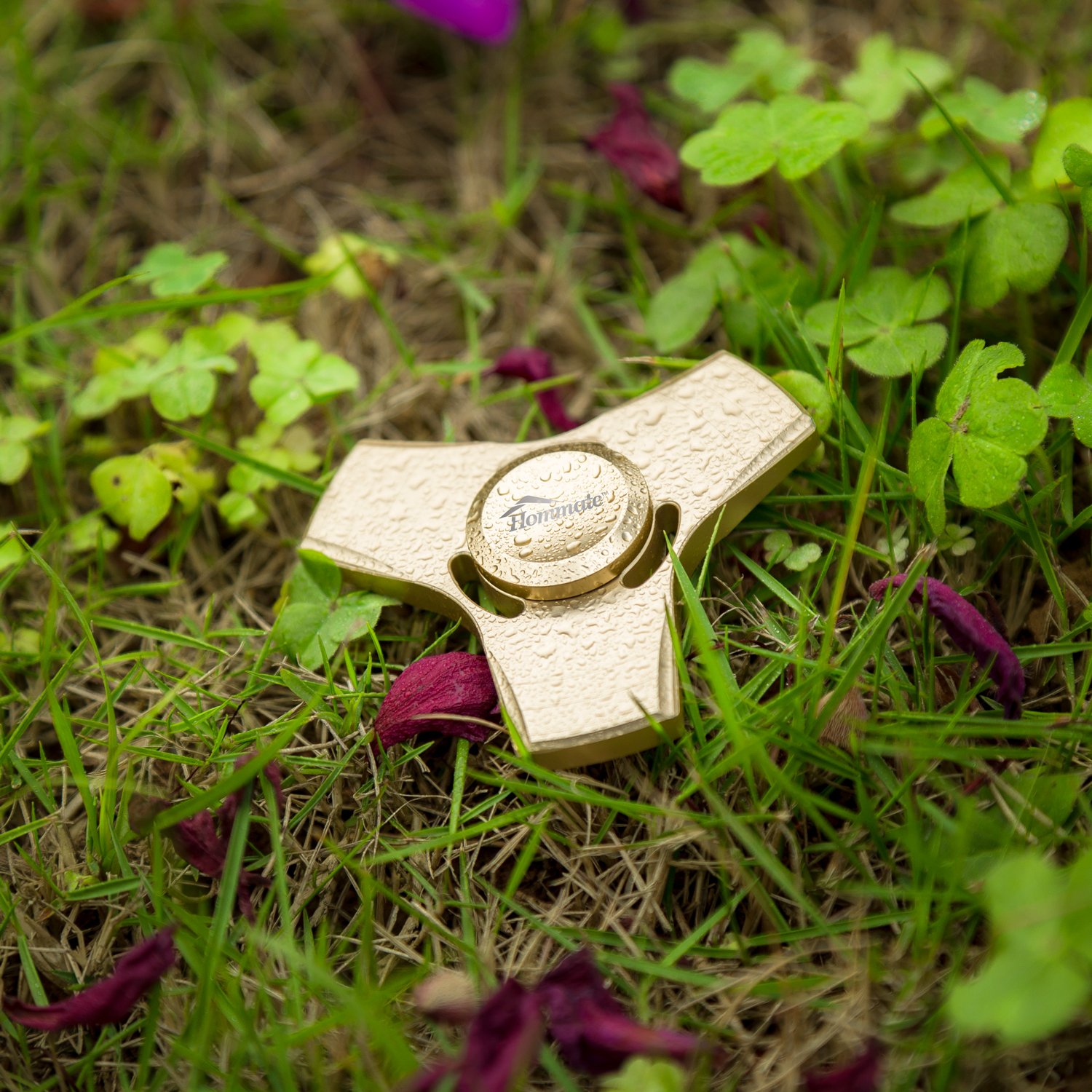 Hommate Finger Spinner Fidget Spinner Toy for EDC ADHD Focus,High Speed,2-3 Min Spins, Finger Playing or Table Top Spin,Optimized Super Smooth German Bearings,Good Balanced (3 Side-Rose golden)