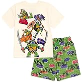 Teenage Mutant Ninja Turtles T-Shirt and French Terry Shorts Outfit Set Toddler to Big Kid Sizes (2T - 10-12)