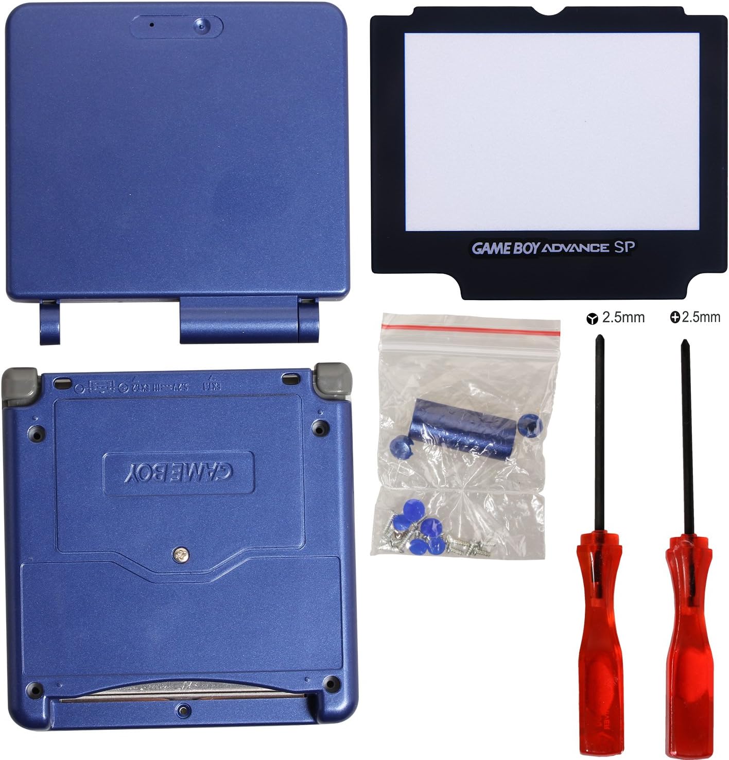 Timorn Gameboy sp Shell, gba sp Shell Replacement for GBA SP Gameboy Advance SP Shell Replacement(Blue Pack): Computers & Accessories