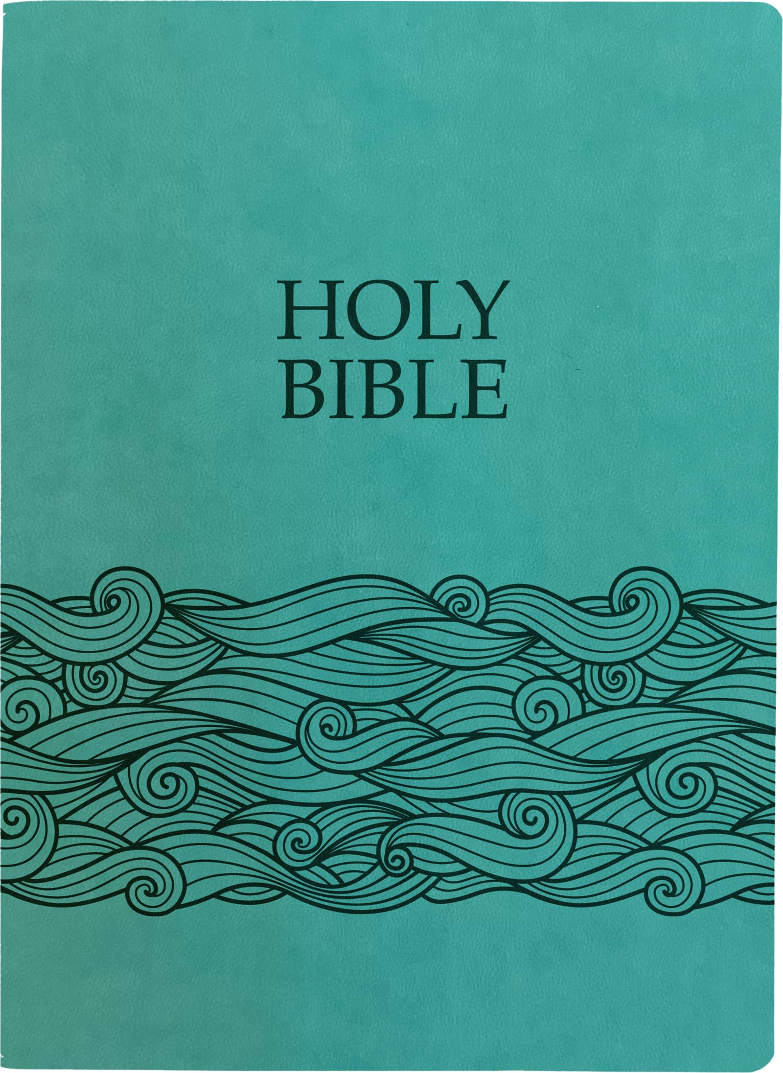 KJVER Holy Bible, Wave Design, Large Print, Coastal Blue Ultrasoft: (King James Version Easy Read, Teal, Red Letter) Image