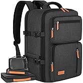 MOSISO 40L Travel Backpack for Women&Men, Flight Approved Carry on Daypack with USB Charging Port&3 Packing Cubes, 17-17.3 inch Expandable Suitcase Laptop Backpack for Office Work Travel, Black