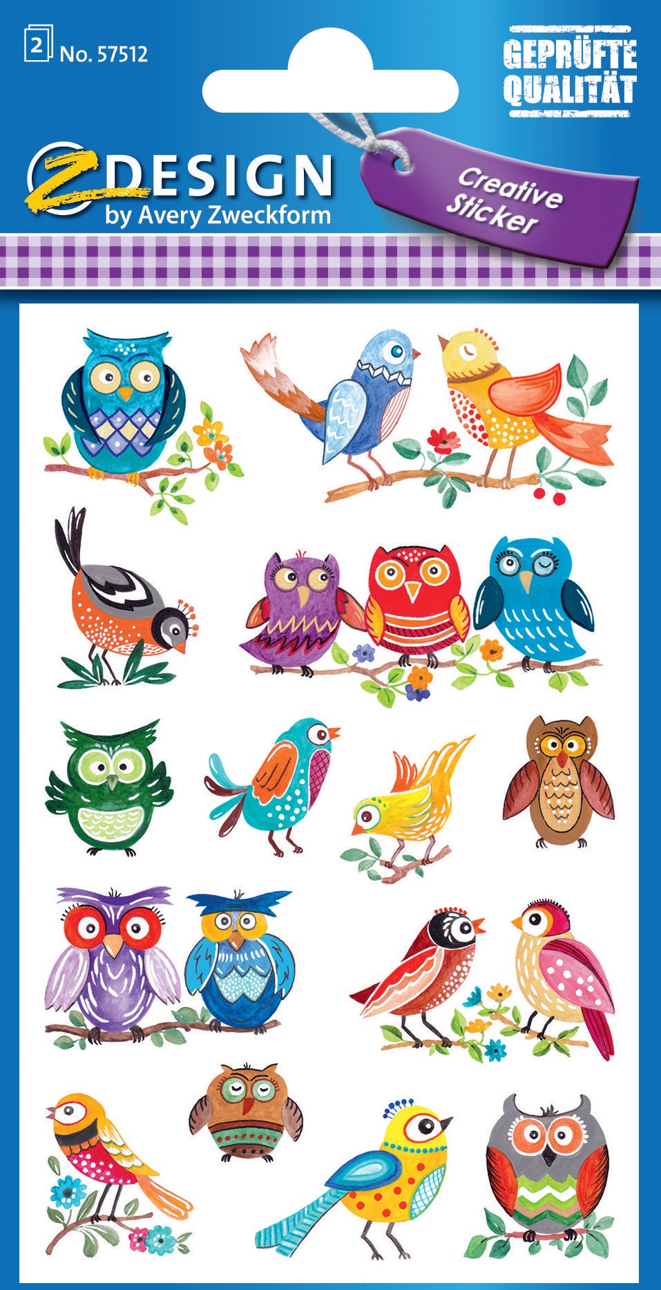 AVERY Zweckform 57512 Decorative Stickers Owls 28 Stickers