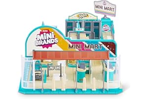 Mini Brands Retro Mini Mart with 5 Minis, Amazon Exclusive Playset, by ZURU – Real Miniature Collectible Store for Kids, Role Play, and Display