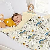 HOSUKKO Weighted Blanket - 3 lbs Cooling Ivory Forest Heavy Blanket - Small Size Breathable Blanket for Hot Sleepers(36 * 48 inches, 3 lbs)