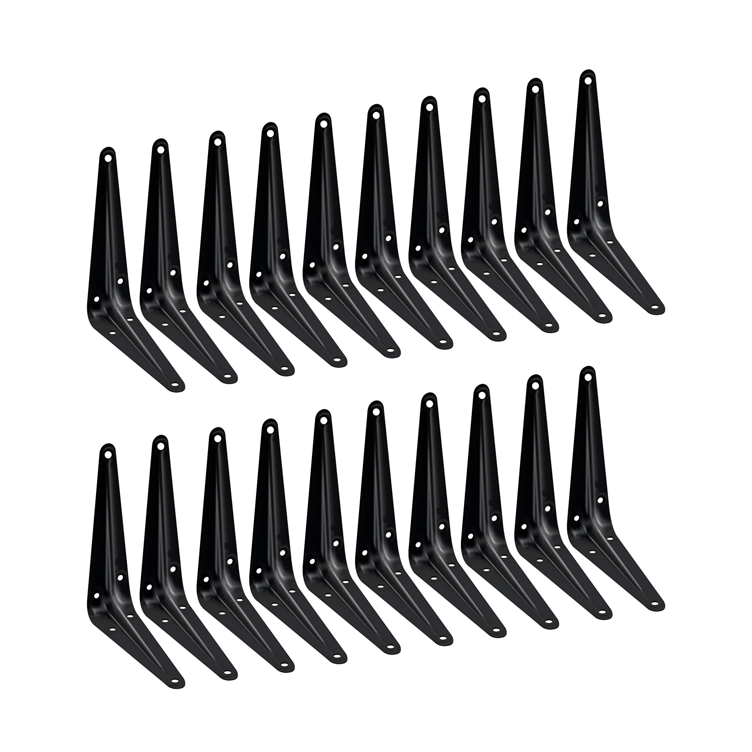 EAI 125x100mm / 5x4" Original London Pattern Shelf Bracket Black Pack of 20