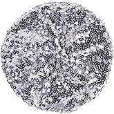ZARSIO Women Sparkly Sequin Beret Fashion Beanie for Dancing Party, Club, Disco, Festival Party