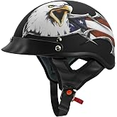 VCAN Cruiser Patriotic Eagle USA Graphics Motorcycle Half Helmet