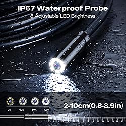 Endoscope Borescope Camera with Light, 4.3" IPS