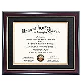 GraduationMall 8.5x11 Diploma Frame with Black over