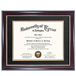 GraduationMall 8.5x11 Diploma Frame with Black over