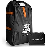 BRAMBLE Pushchair/Pram Travel Bag for Airplane (Black) - Stroller and Buggy Cover Transport Bag 120 x 60cm