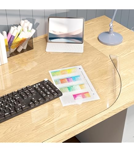 Eisdroma 2mm Thick Clear Desk Pad, 24 X 14 Inch Table Protector, Heat Resistant, Easy To Clean, Multi-Scene Use, ULTIMATE PROTECTION For Glass