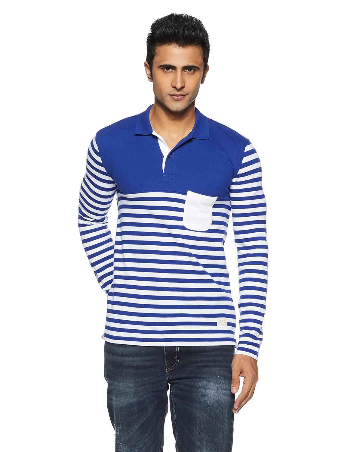 united colors of benetton men's striped regular fit cotton polo