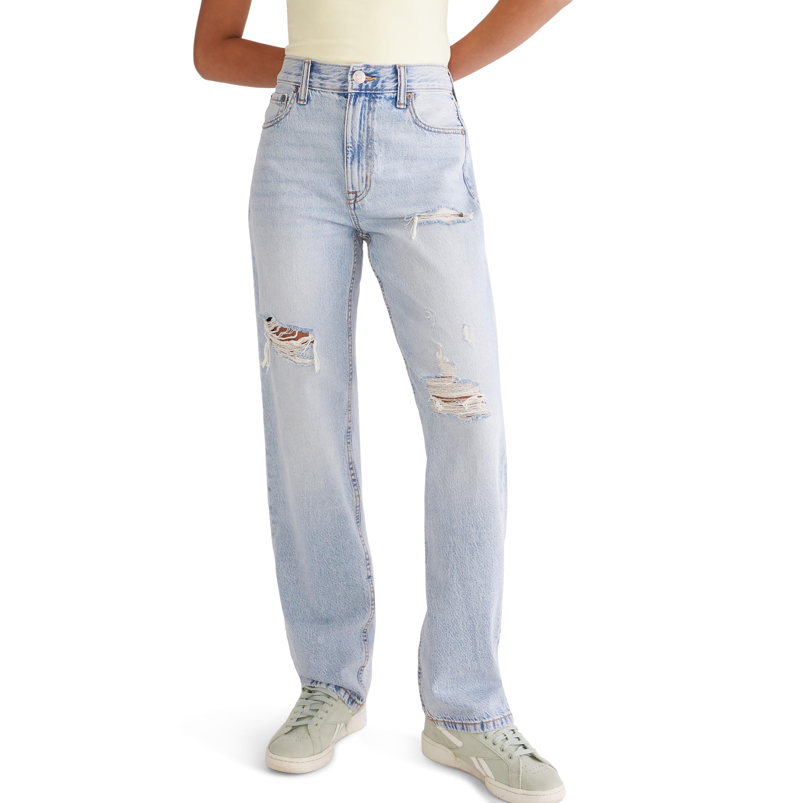 High-Rise Baggy Jean, Light WASH, 6S