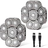9 Blades Head Shaver Men's Electric 9D Shaver Replacement Heads Universal Replacement Blade Head Electric Razor for Men,2 Pack