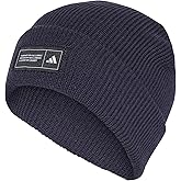 Adidas Men's Wide Cuff Beanie – Tall Fit Slouchy Cuffed Knit Winter Hat