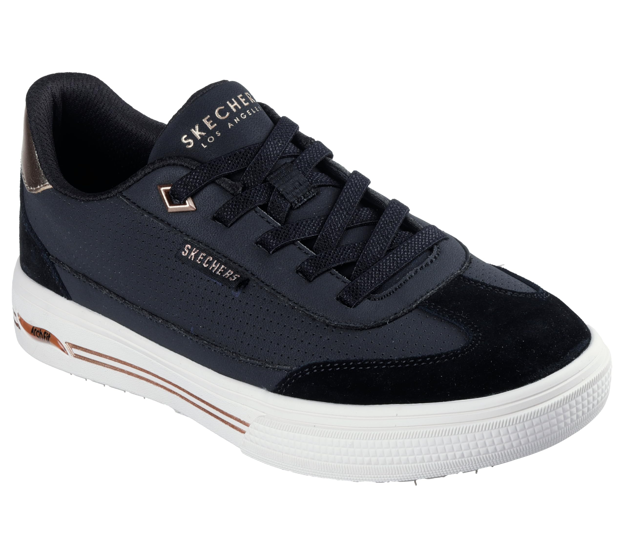 Skechers Street Womens,Arch FIT Arcade – Diamond Daze,BLK,5 M US