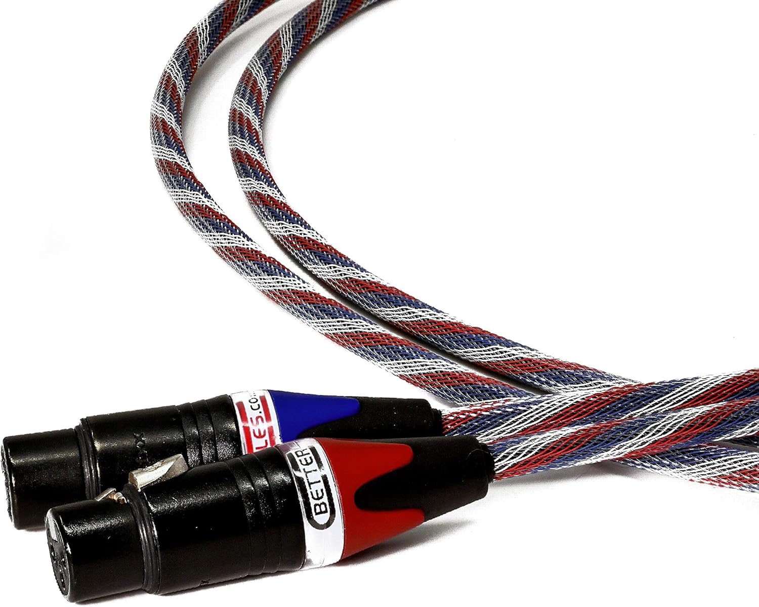 Better Cables Silver Serpent Patriot Edition Balanced XLR Audiophile Audio Cables (Pair - 2 Cables) - High-End, High-Performance, Silver/Copper Hybrid, Low-Capacitance - 6 Feet: Home Audio & Theater
