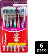 Colgate Zig Zag Manual Toothbrush 6 Pack Cross Bristles Tongue Cleaner view 8