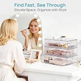 Vtopmart 2 Pack Clear Small Stackable Storage Drawers Acrylic Organizer view 4