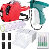 Honoson 1121 Pieces Clothing Price Tag Gun Machine Retail Price Tag Gun Attacher with Label Standard Barbs Metal Needles for Clothes Store Warehouse Consignment Garage Yard(Classic Colors)