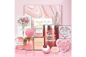 SIAWOY Birthday Gifts for Women, Relaxing Spa Gift Basket Set, Unique Gifts for Her, Best Friends, Mom, Sister, Wife, Girlfriend, Self Care Get Well Soon Gifts for Mothers Day, Valentine's Day Gifts Box