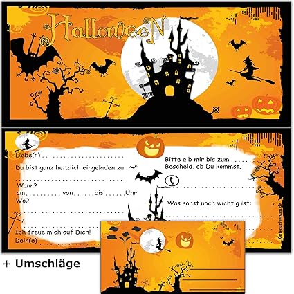 Biglietti Invito Halloween Raccapricciante Della Festa